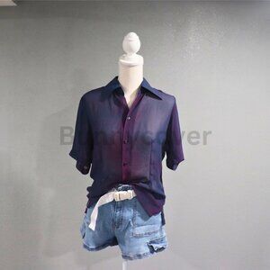 .° ༘🎧⋆🖇₊˚ෆ Sheer Purple Button Down .° ༘🎧⋆🖇₊˚ෆ